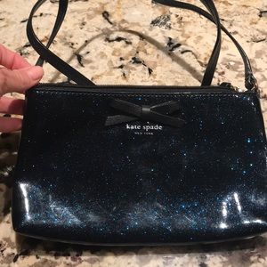 Kate spade  navy glitter purse